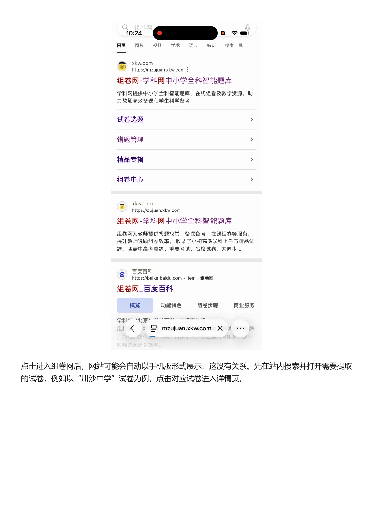 苹果下载教程第 14 页,打开组卷网试卷